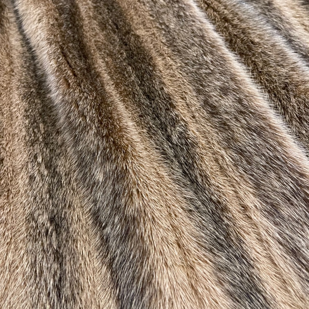 Bergorf Goodman Vintage Blush-Black Cross Mink Full Length Fur Coat - Picture 7 of 16